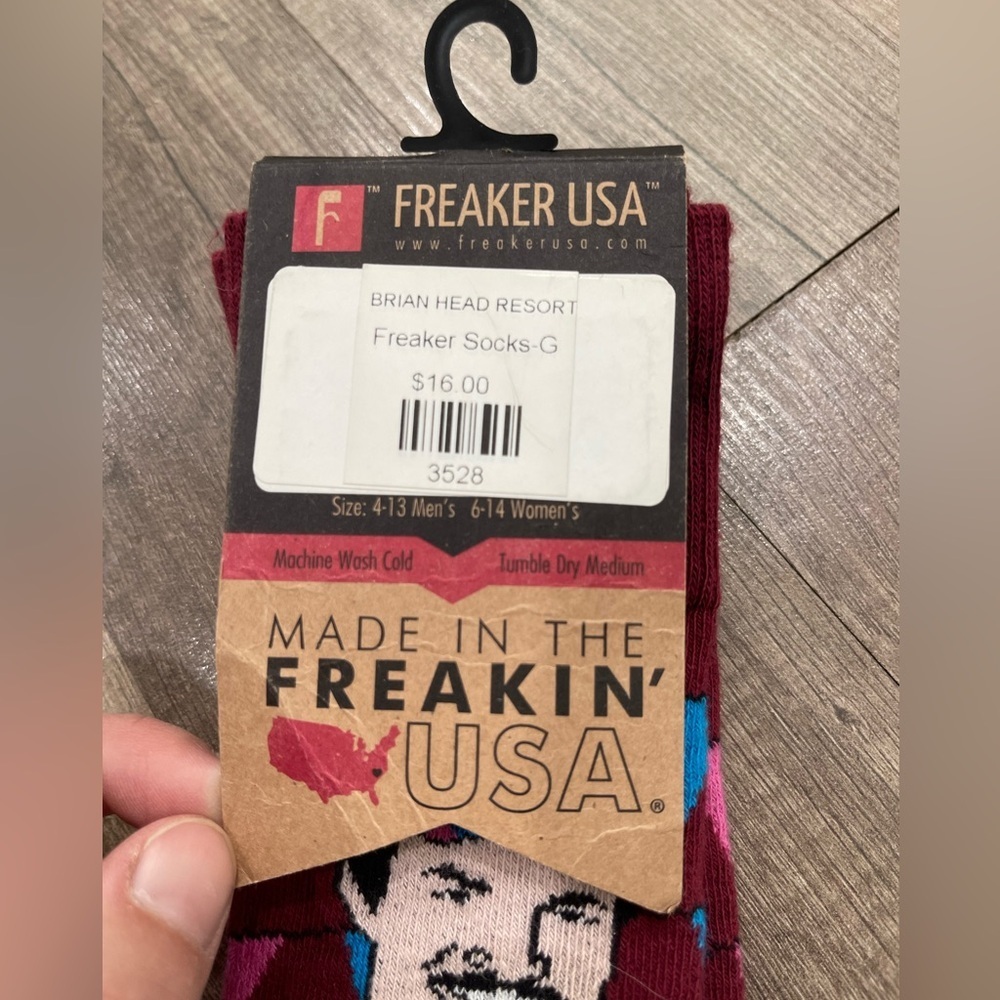 Freak feet *add to bundle free gift* USA funny socks Burt birthday suit new humo - Picture 2 of 5